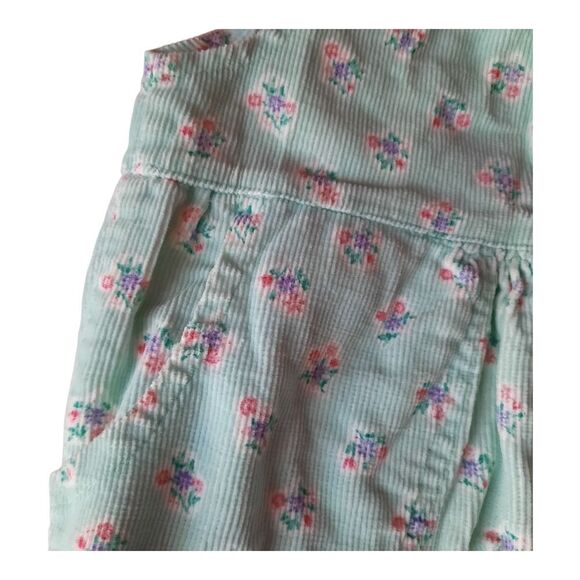 Adorable Kids Overalls - Mint Green Floral - Picture 4 of 6